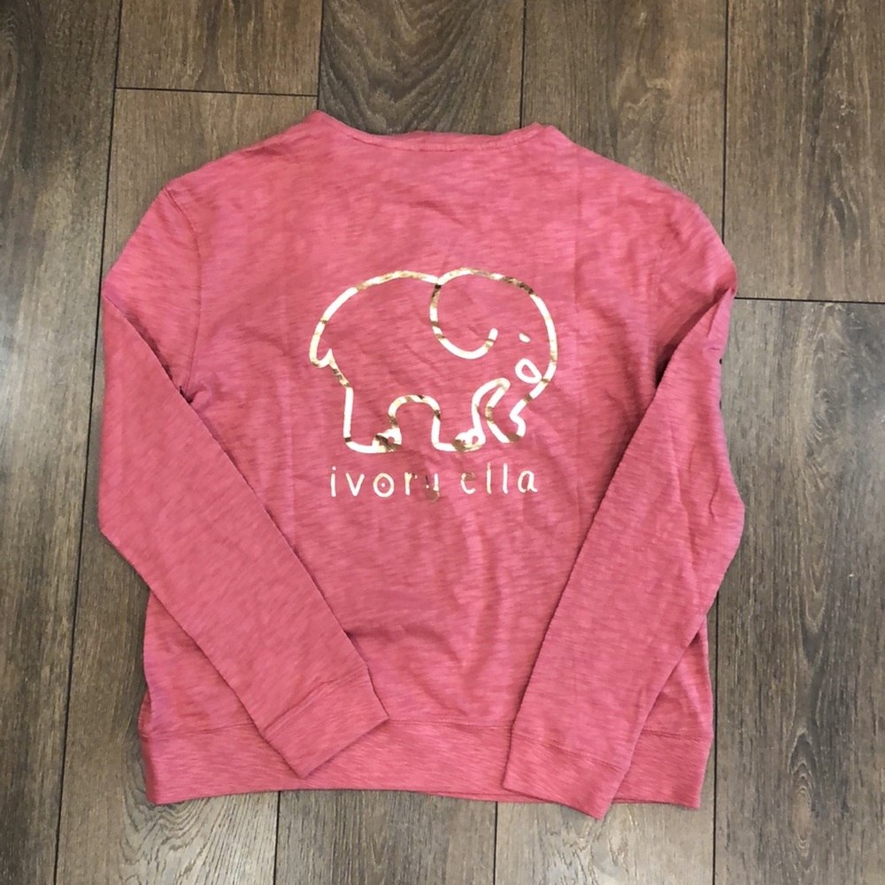 NWT Ivory Ella Mauvewood T-shirt Hoodie Size S
